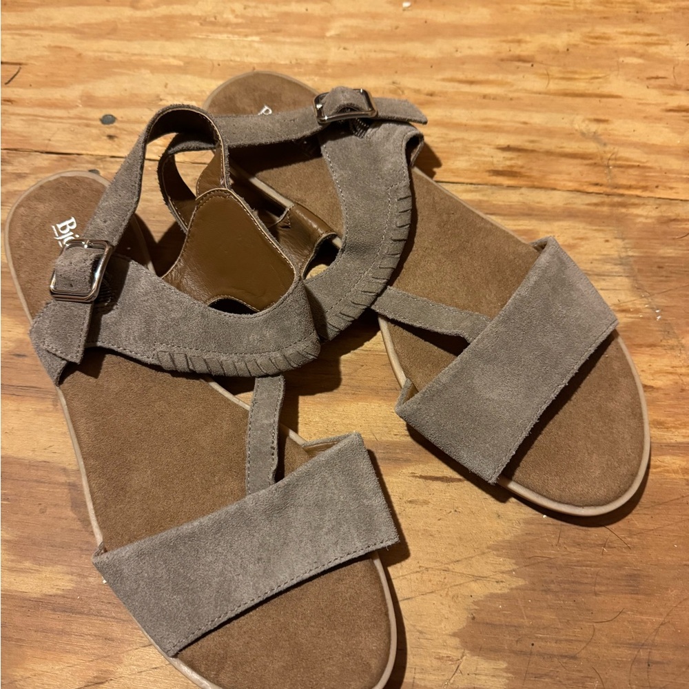 Brown Suede Women's Sandals